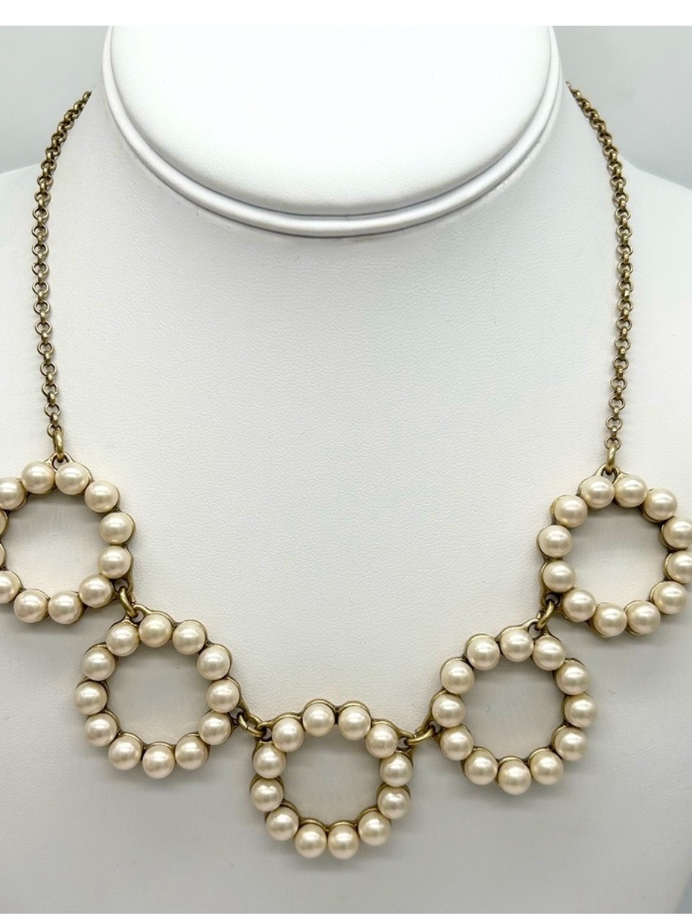 J. Crew Pearl Hoop Necklace